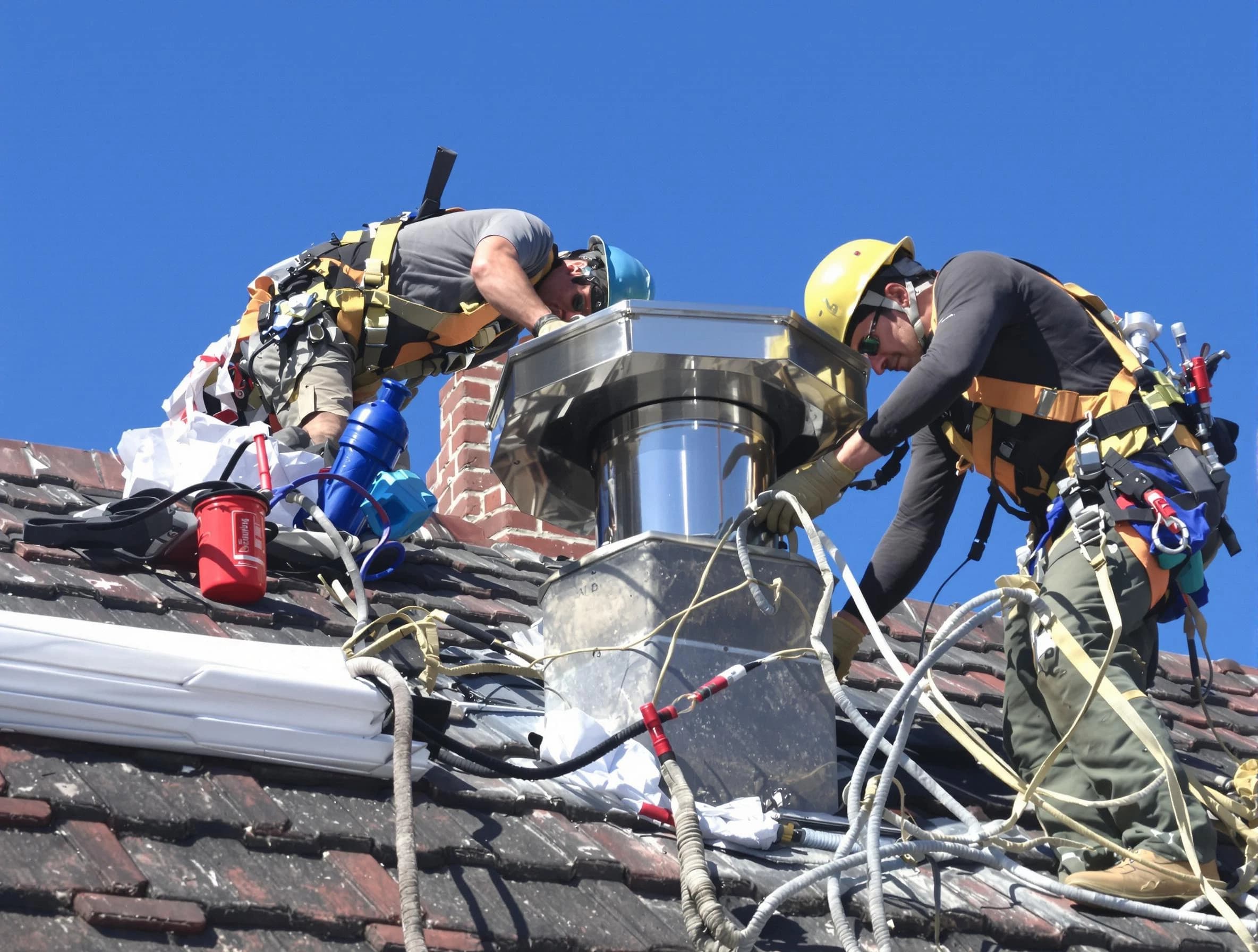 Protective chimney cap installed by Casa Grande Chimney Sweep in Casa Grande, AZ