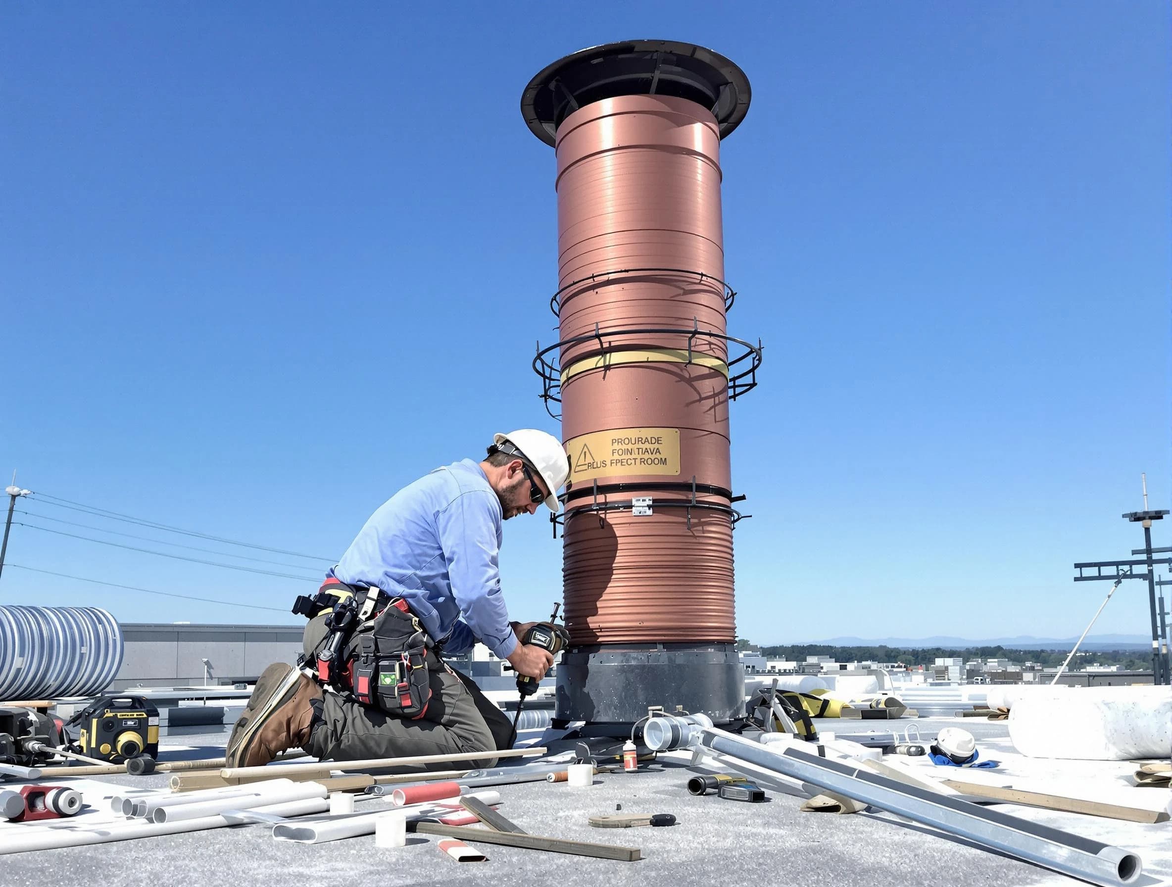 Installed chimney liner by Casa Grande Chimney Sweep in Casa Grande, AZ