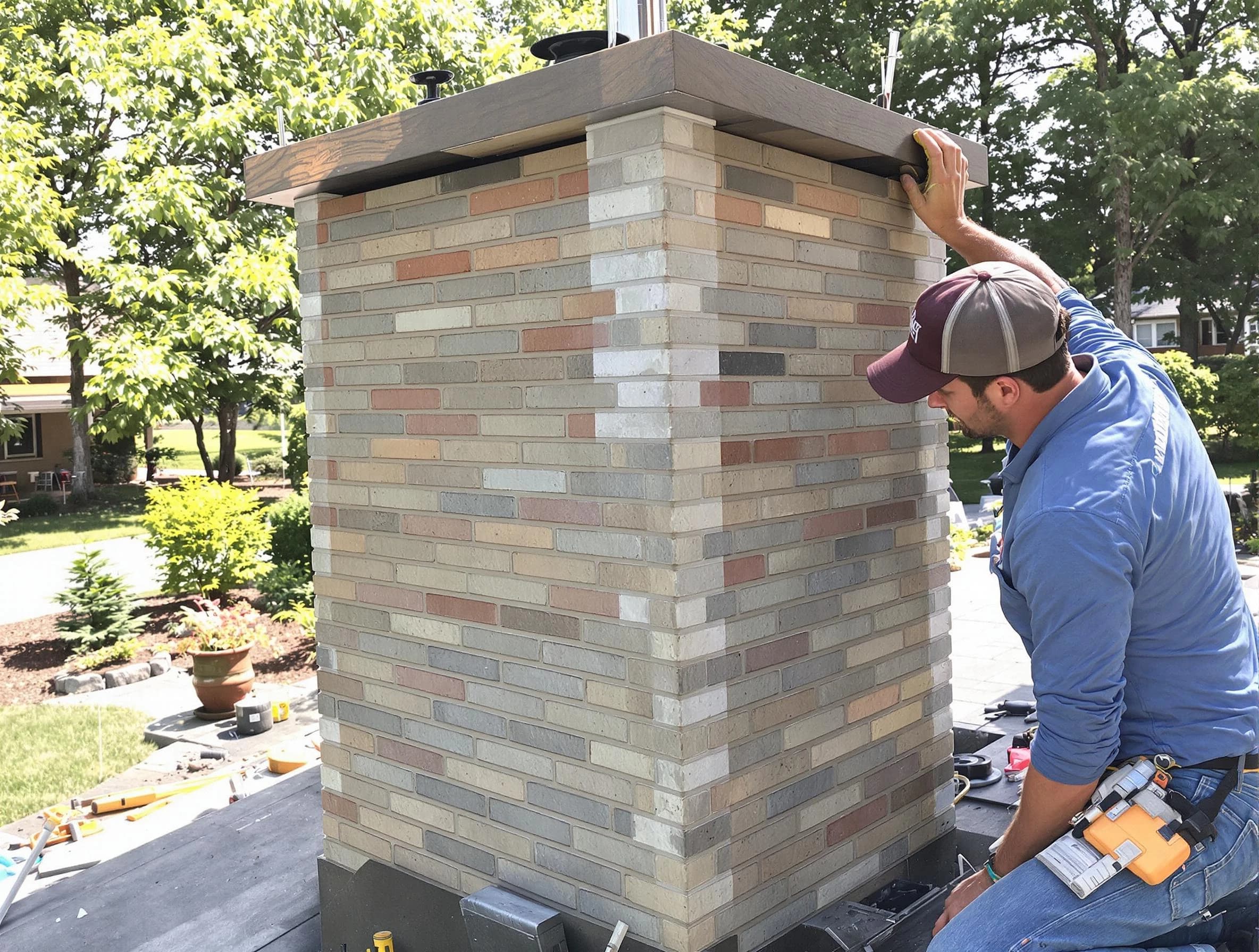 Casa Grande Chimney Sweep completing a modern chimney remodel in Casa Grande, AZ