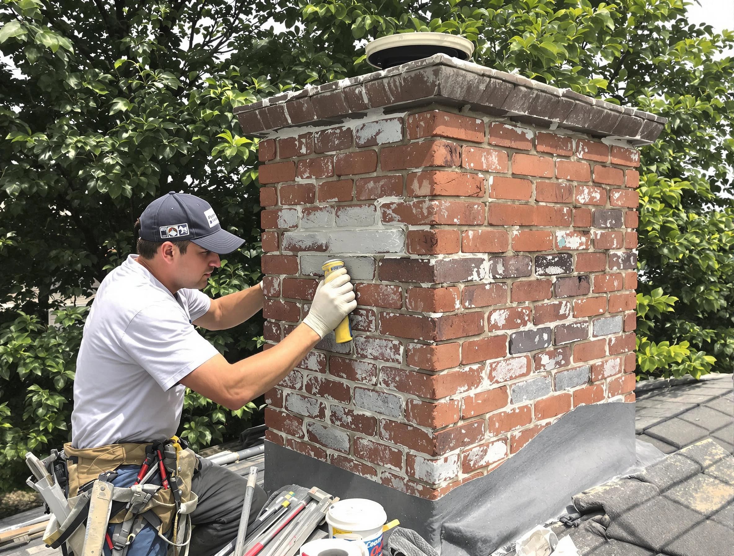 Casa Grande Chimney Sweep restoring an aging chimney in Casa Grande, AZ