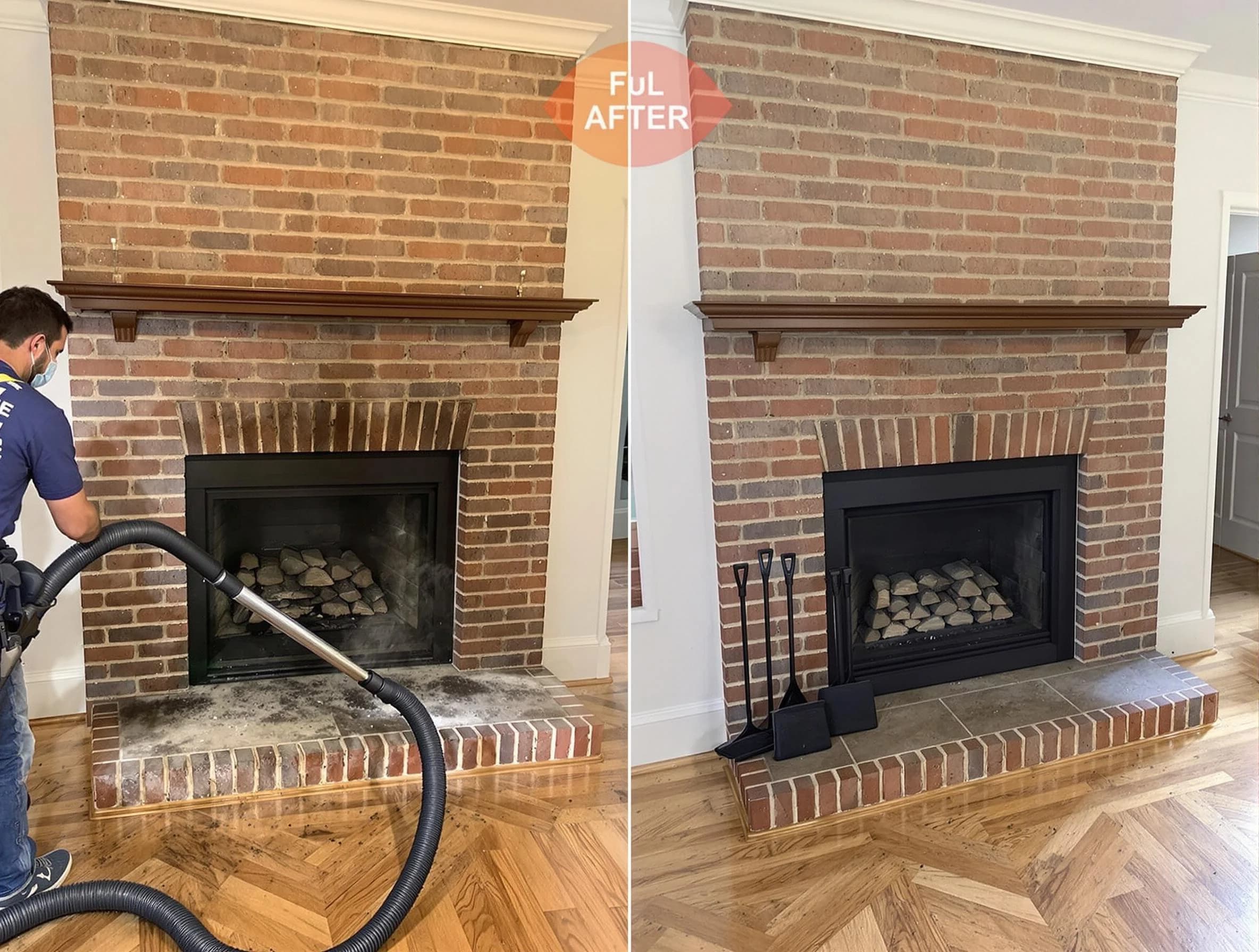 Casa Grande Chimney Sweep carefully sanitizing a fireplace in Casa Grande, AZ