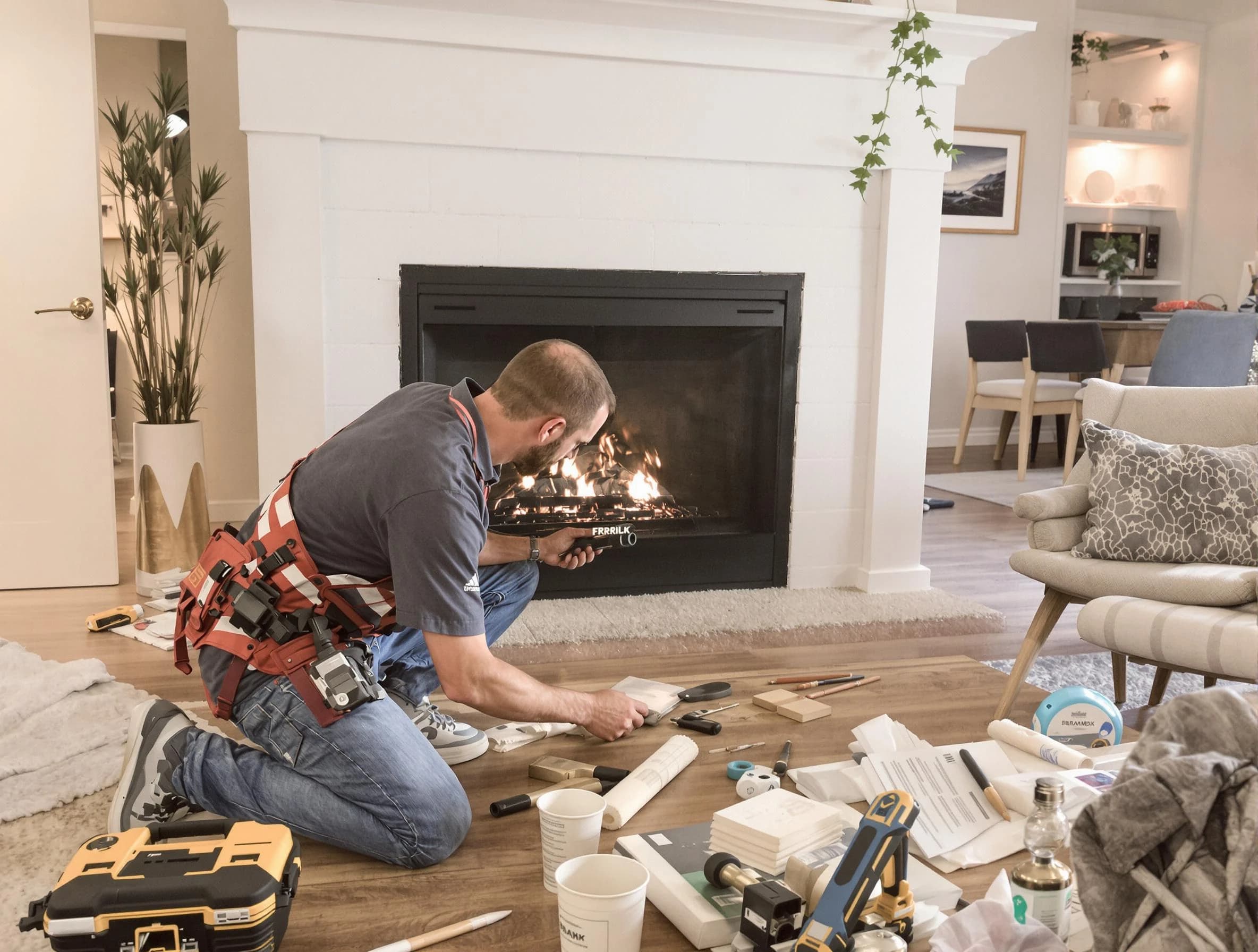 Casa Grande Chimney Sweep performing fireplace repair in Casa Grande, AZ