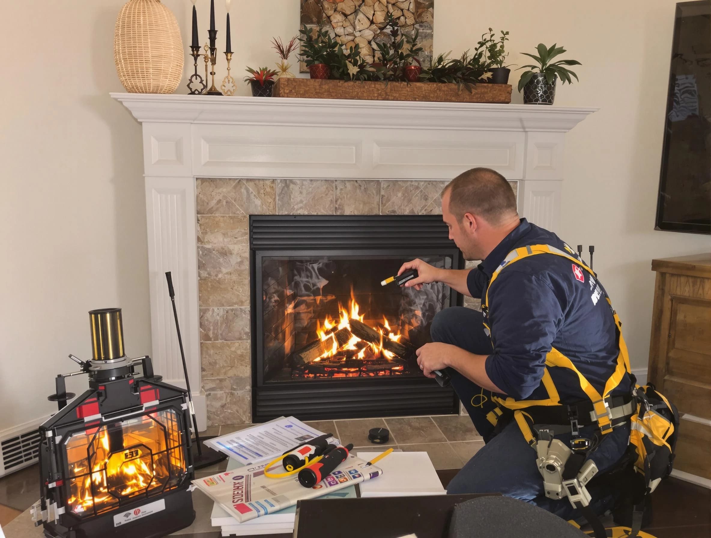 Safety-focused fireplace inspection by Casa Grande Chimney Sweep in Casa Grande, AZ