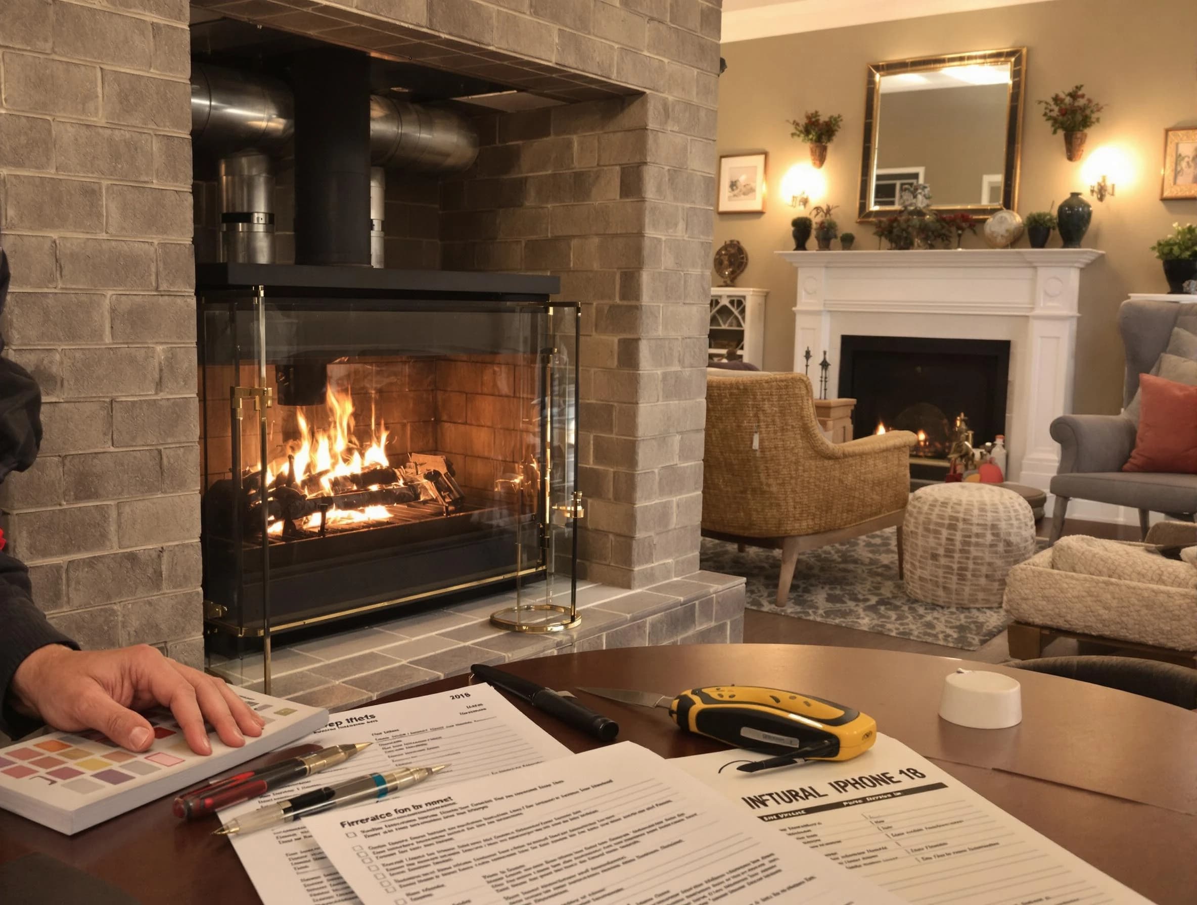 Casa Grande Chimney Sweep verifying fireplace safety measures in Casa Grande, AZ
