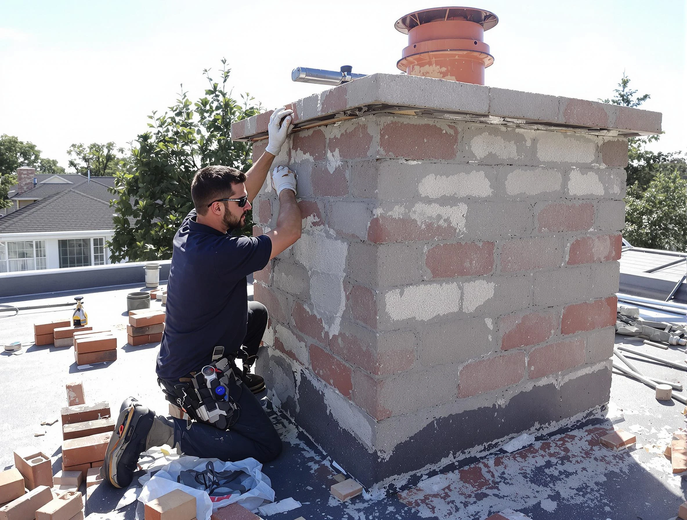Advanced chimney repair process by Casa Grande Chimney Sweep in Casa Grande, AZ