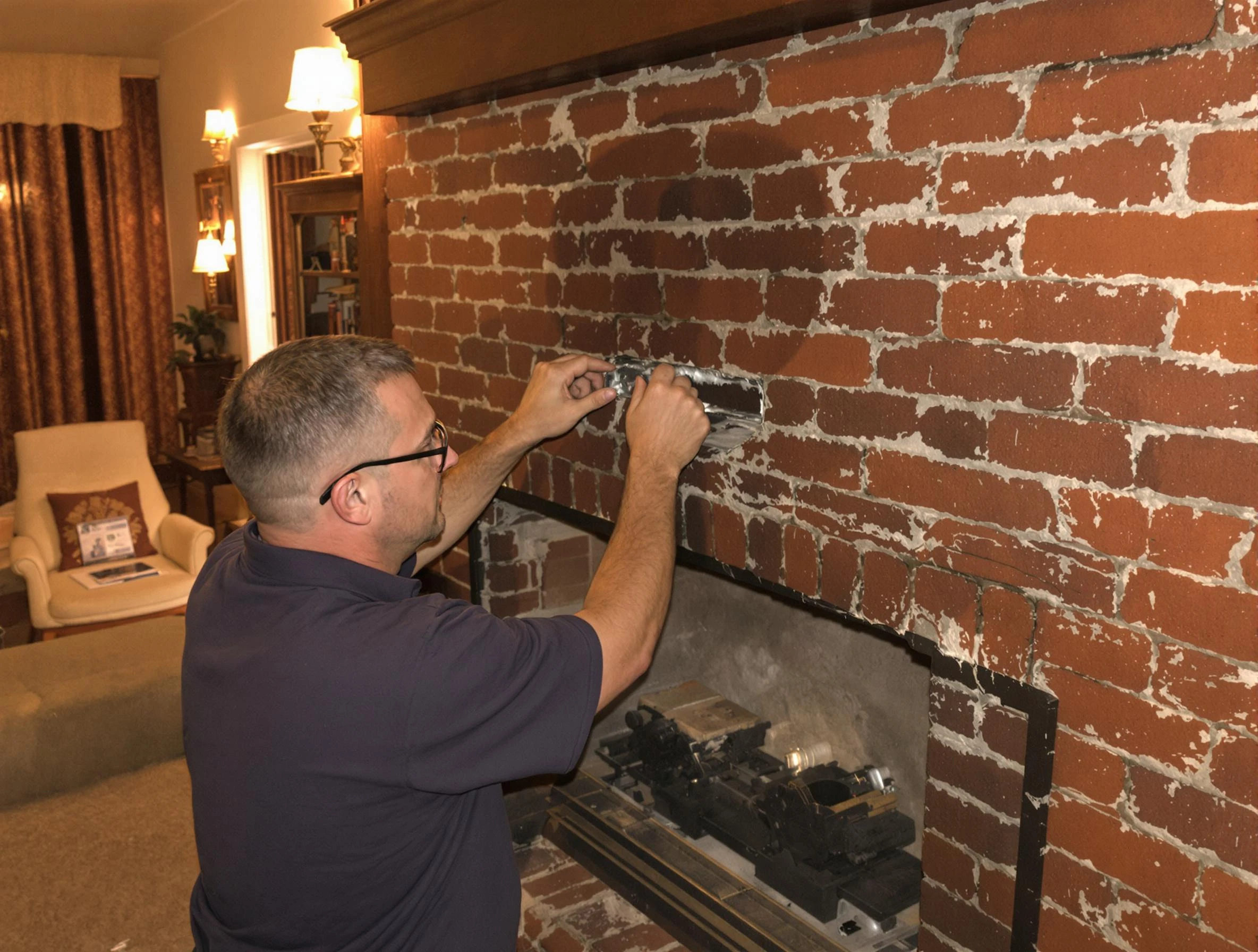 Casa Grande Chimney Sweep expert fixing a fireplace in Casa Grande, AZ
